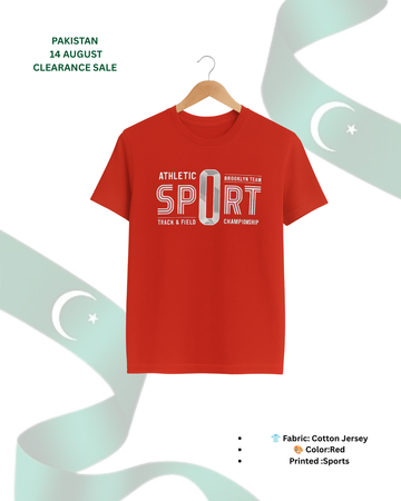 Premium Sports Printed T-Shirt/Tee for Men – Cotton Jersey Fabric (Code 3273)