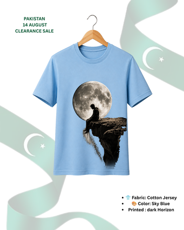 Premium Dark Horizon Printed T-Shirt/Tee for Men – Cotton Jersey Fabric (Code 5502)