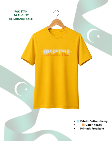 Premium FreeStyle Printed T-Shirt/Tee for Men – Cotton Jersey Fabric (Code 5500)
