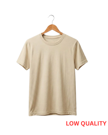 Beige T-Shirt/Tee for Men – Cotton Jersey Fabric (Code 5511)