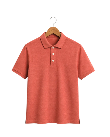 Men's Rose Red Pique Polo Shirt (Code 5576)