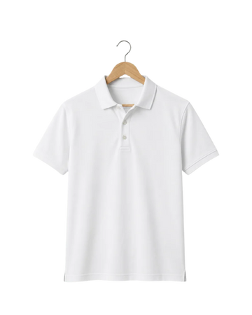 Only XXL Size – White Polo TShirt – Premium Quality Pique Fabric (Code 4125)