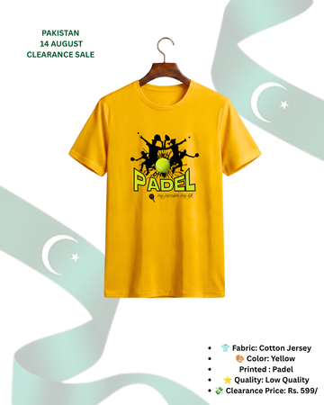 Yellow Printed T-Shirt/Tee for Men – Cotton Jersey Fabric (Code 5526)