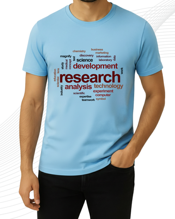 Premium Sky Blue Printed T-Shirt/Tee for Men – Cotton Jersey Fabric (Code 4290)