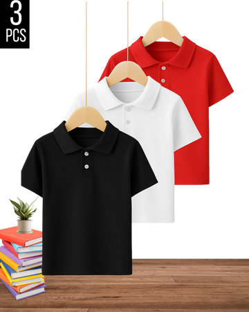 Premium Kids Polo Set – Pack of 3  (3377)