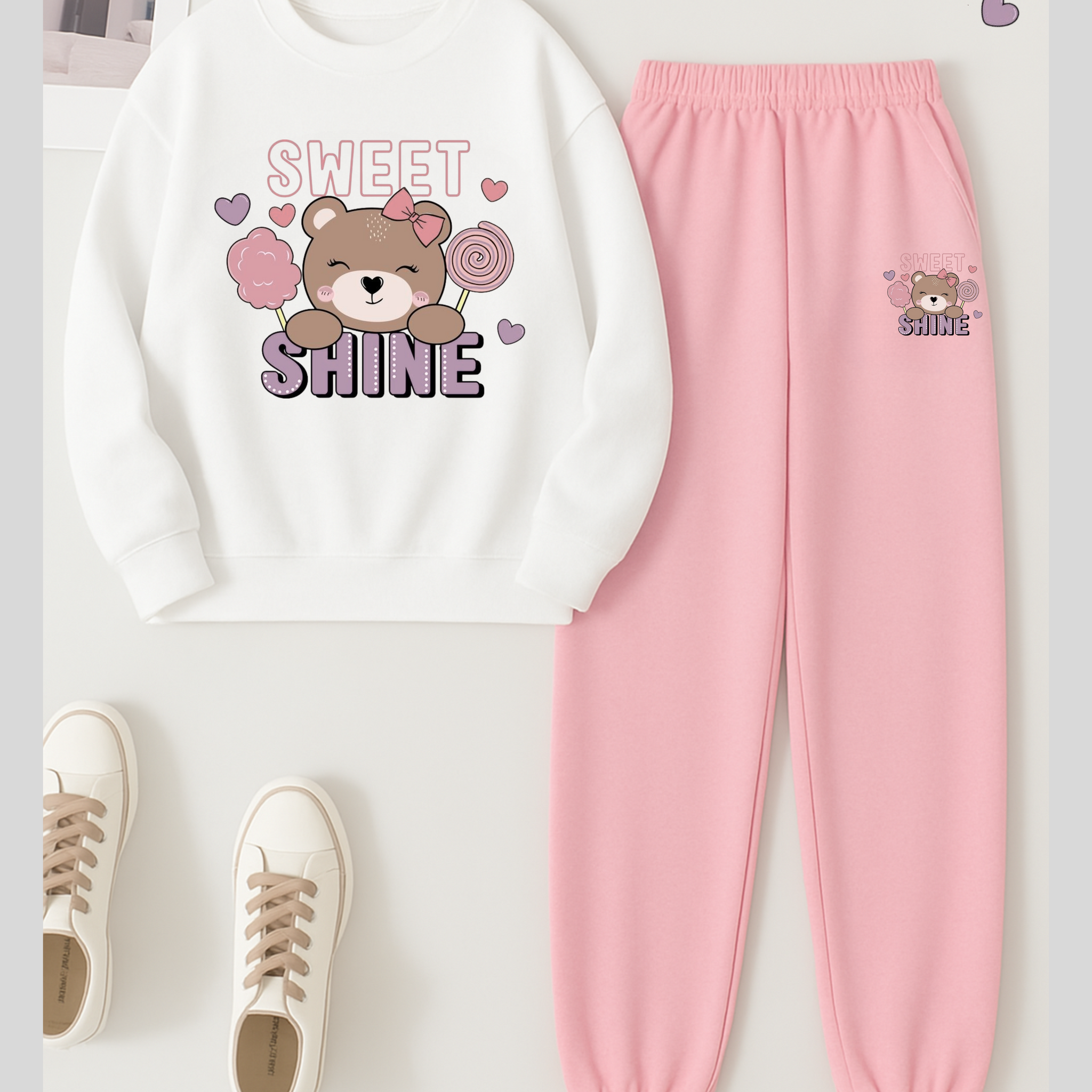 2 Pcs Sweet Shine Winter TrackSuit (Code 3619)