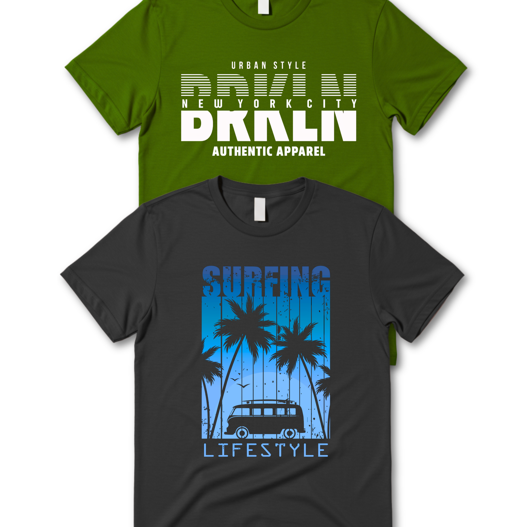 Premium Pack Of 2 Printed T-Shirt/Tee for Men – Cotton Jersey Fabric (3151)