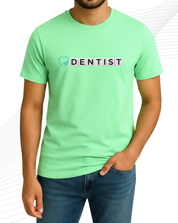 Premium Light Green Printed T-Shirt/Tee for Men – Cotton Jersey Fabric (Code 4300)