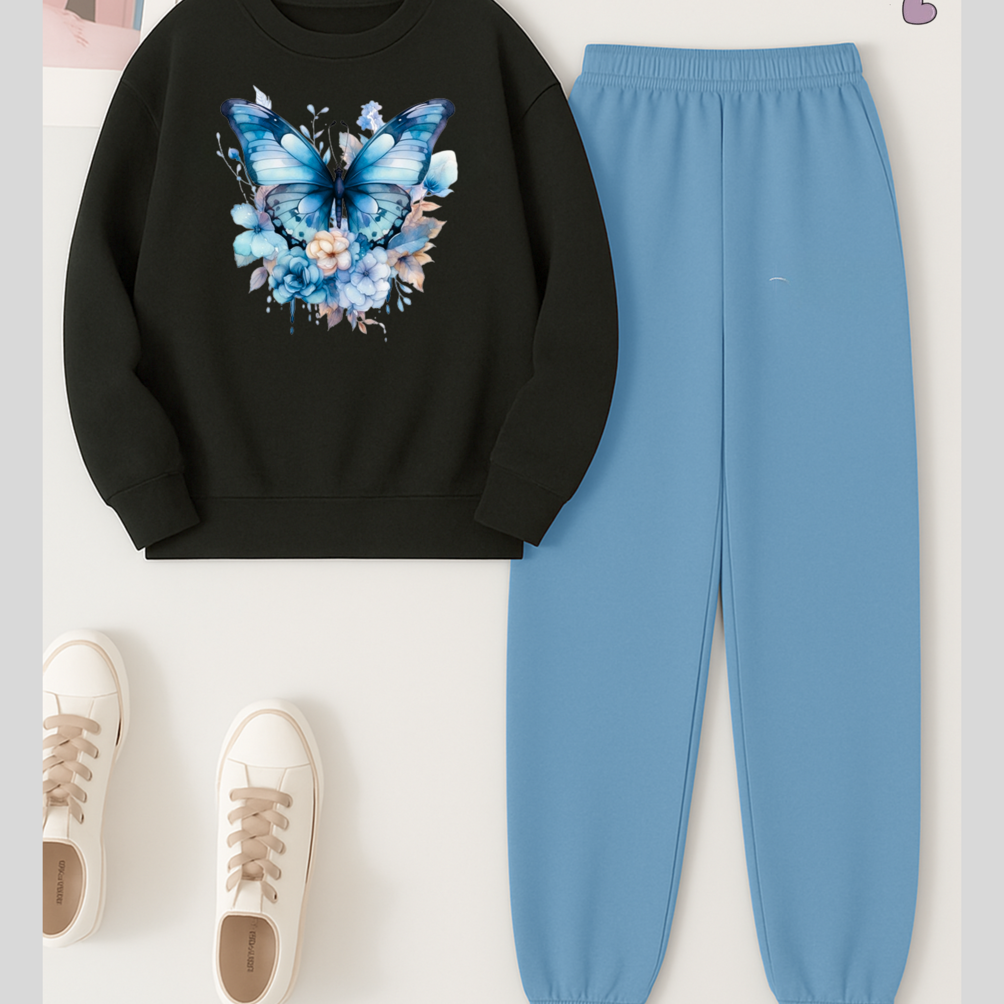 2 Pcs Butterfly Winter TrackSuit (Code 3621)