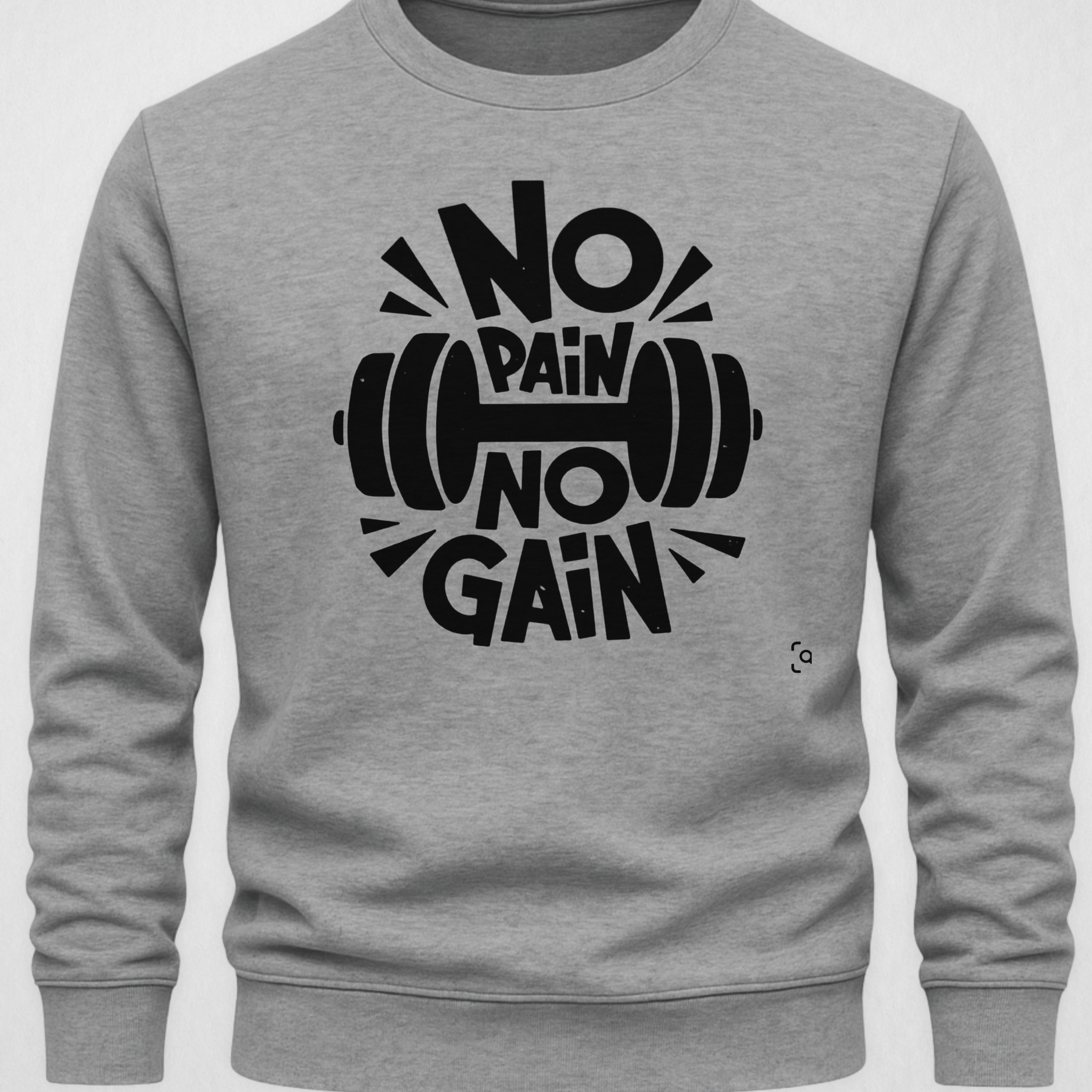 Grey Men's Printed Sweatshirt – Warm and Stylish Fleece (3771)