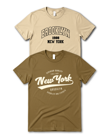 Premium Pack Of 2 Printed T-Shirt/Tee for Men – Cotton Jersey Fabric (3150)