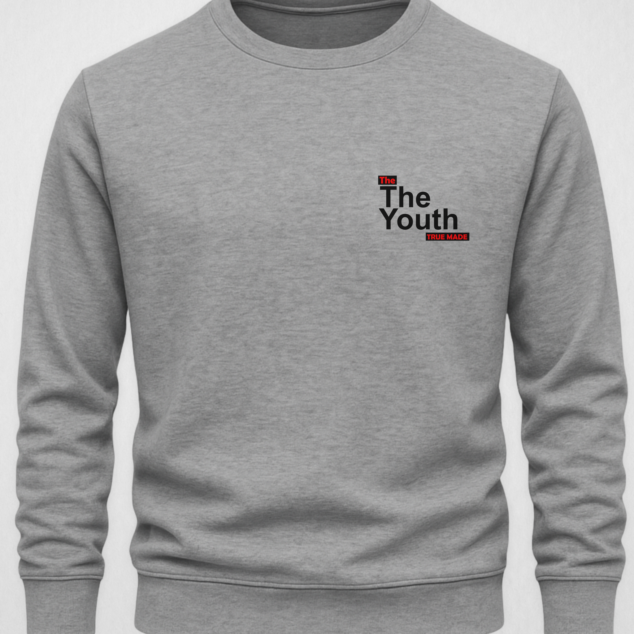 Grey Men's Printed Sweatshirt – Warm and Stylish Fleece (3772)