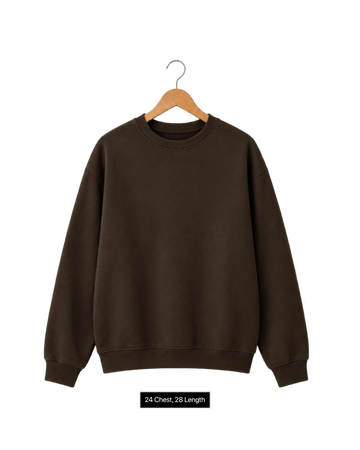 Brown Sweatshirt (24 Chest x 28 Length) (Code 5937)