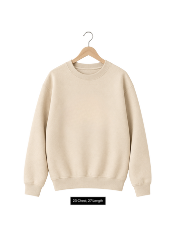 Cream Sweatshirt (23 Chest x 27 Length) (Code 4141)
