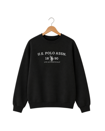 Black Men Printed Sweatshirt (Code 4472)