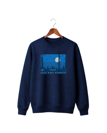 Men's Navy Blue Printed Sweatshirt (Code 5908)
