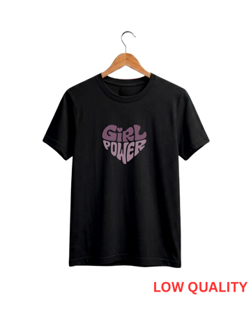 Black Women's Printed T-Shirt –Stylish Fleece (Code 5532)