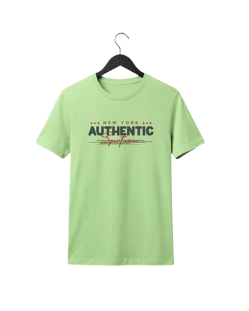 Light Green Printed T-Shirt/Tee for Men – Cotton Jersey Fabric (Code 5546)