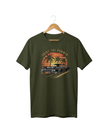 Premium Enjoy The Summer Printed T-Shirt/Tee for Men – Cotton Jersey Fabric (Code 5447)