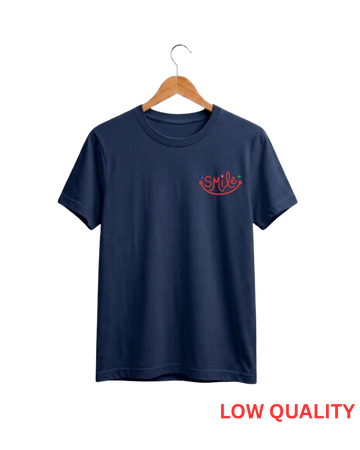 Navy Blue Printed T-Shirt/Tee for Men – Cotton Jersey Fabric (Code 5553)