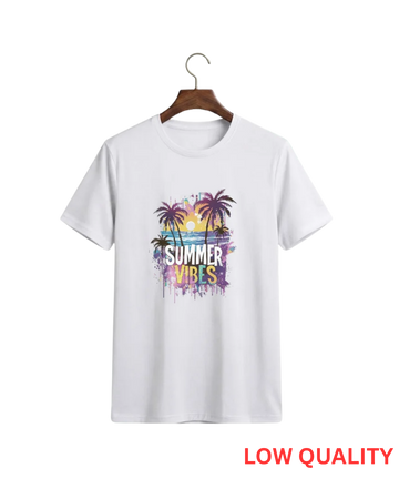 White Printed T-Shirt/Tee for Men – Cotton Jersey Fabric (Code 5537)