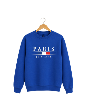Men's Royal Blue Printed Sweatshirt (Code 5843)