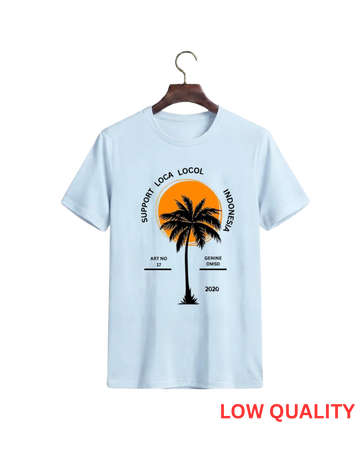 Sky Blue Printed T-Shirt/Tee for Men – Cotton Jersey Fabric (Code 5524)