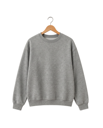 Heather Grey Plain Sweatshirt  (Code 5934)