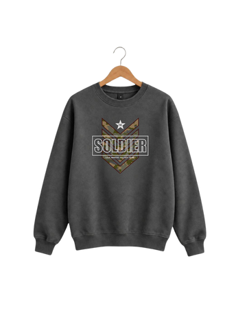 Men's Charcoal Grey Printed Sweatshirt (Code 5904)