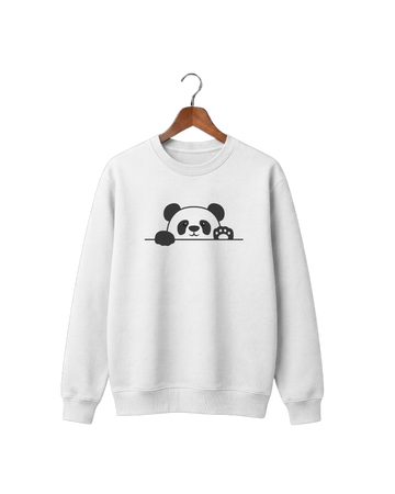 Women's White Printed Sweatshirt (Code 5909)
