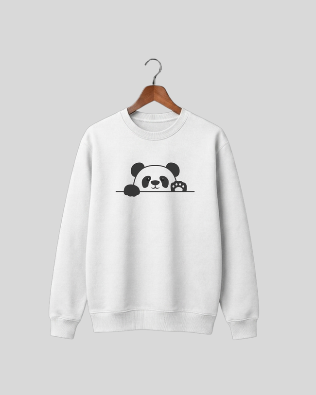 Women's White Printed Sweatshirt (Code 5909)