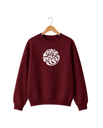 Women's Maroon Printed Sweatshirt (Code 5911)