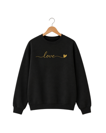 Black Printed Sweatshirt (Code 5947)