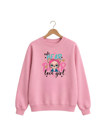 Women's Pink Printed Sweatshirt (Code 5918)