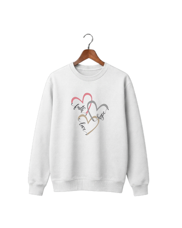 Women's White Printed Sweatshirt (Code 5920)