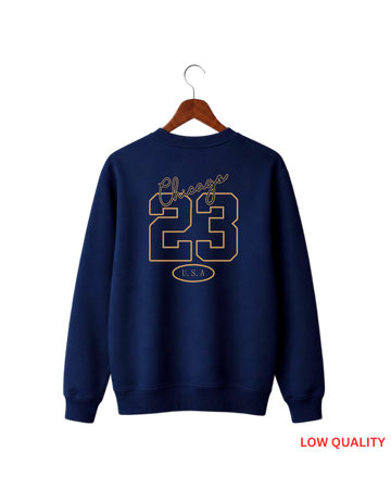 Navy Blue Printed Sweatshirt DEFECTED (Code 5950)