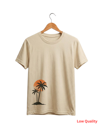 Beige Sun Palm T-Shirt DEFECTED (Code 6104)