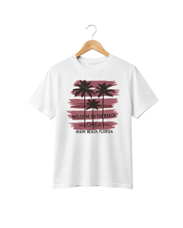 Premium Miami Beach Printed T-Shirt/Tee for Men – Cotton Jersey Fabric (Code 5451)