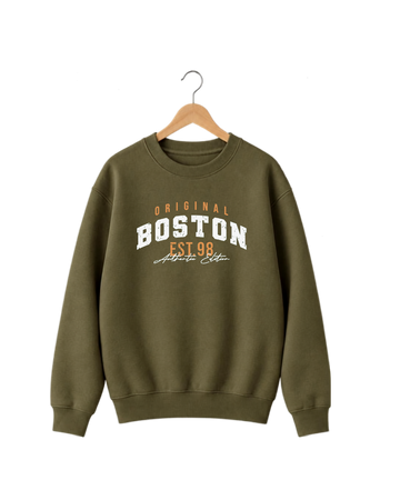 Olive Printed Sweatshirt (Code 5975)