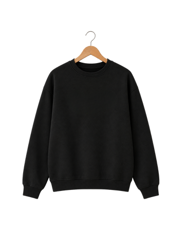 Black Plain Sweatshirt (Code 3852)