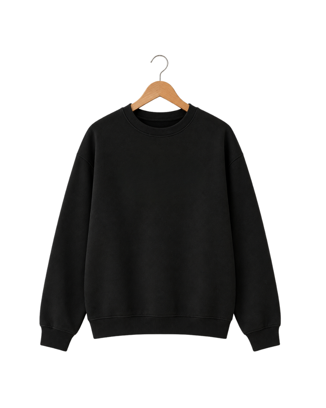 Black Plain Sweatshirt (Code 3852)