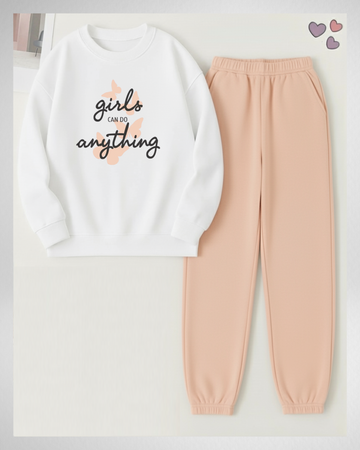2 Pcs Girlsanything More Winter TrackSuit (Code 4212)