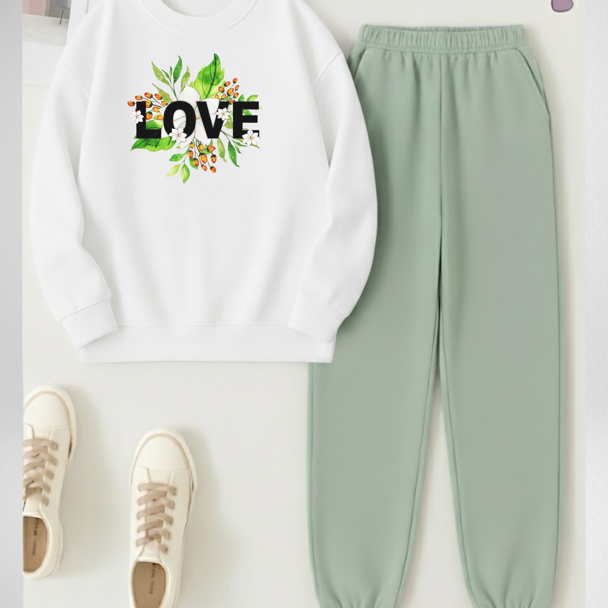 2 Pcs Love Winter TrackSuit (Code 3953)