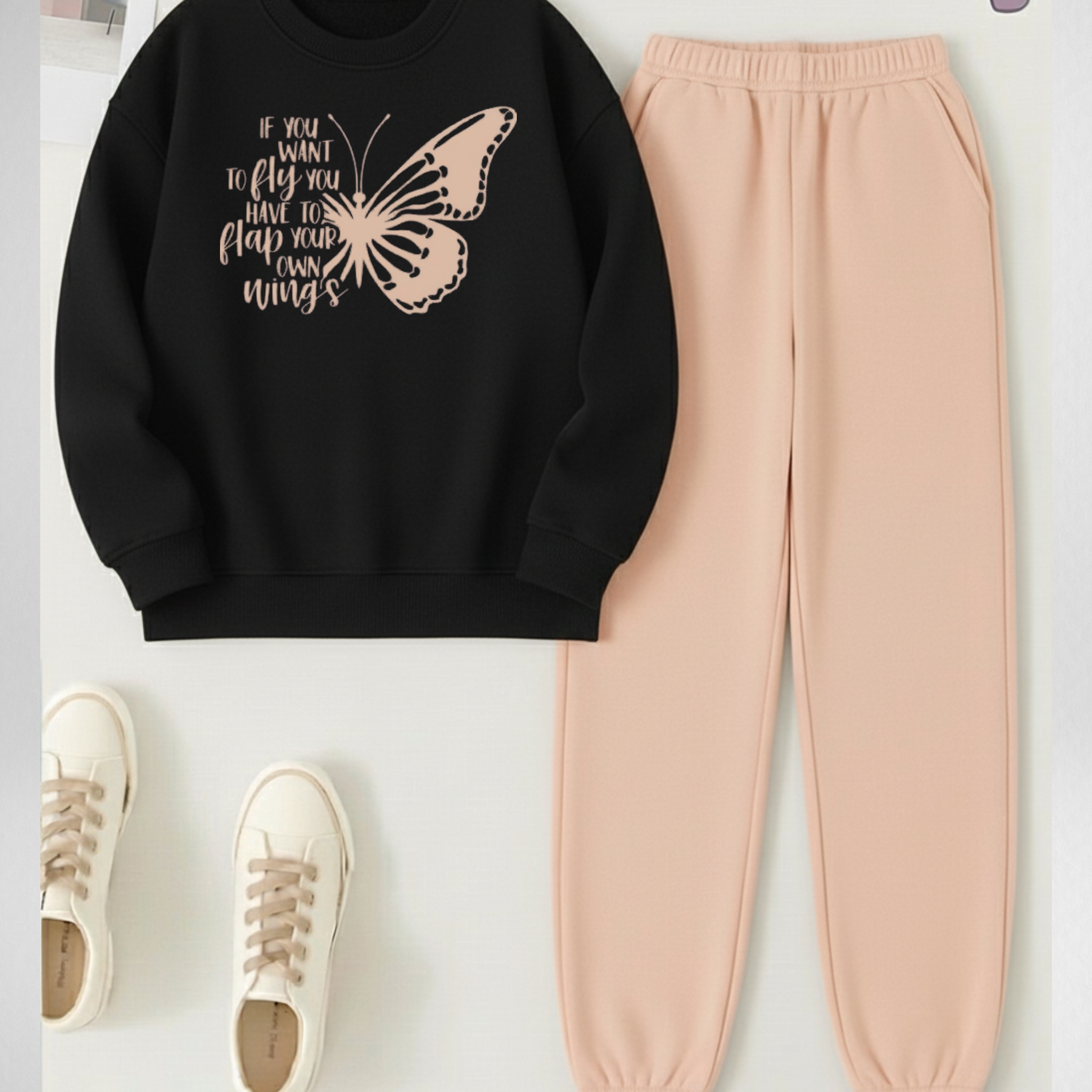 2 Pcs Butterfly More Winter TrackSuit (Code 4219)