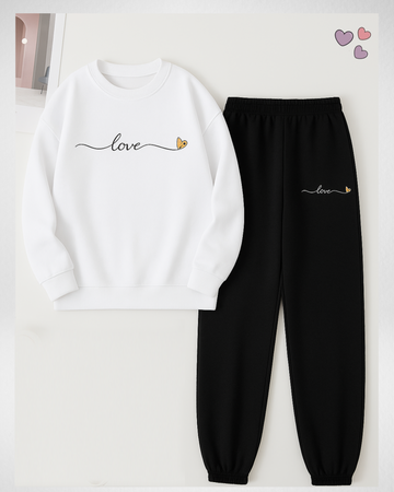 2 Pcs Love Winter TrackSuit (Code 3614)