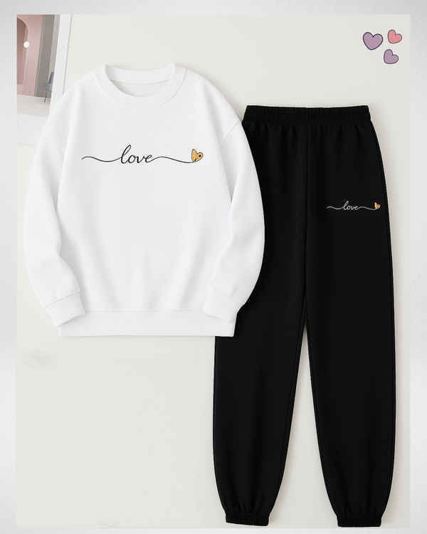 2 Pcs Love Winter TrackSuit (Code 3614)