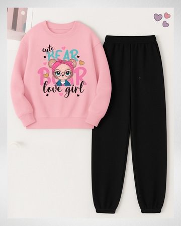 2 Pcs Love Girl Winter TrackSuit (Code 3651)