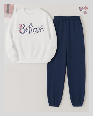 2 Pcs Believe Winter TrackSuit (Code 3650)