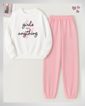 2 Pcs Girls Anything Winter TrackSuit (Code 3640)