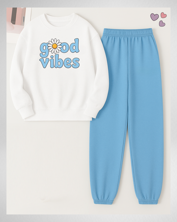 2 Pcs Good Vibes Winter TrackSuit (Code 3641)
